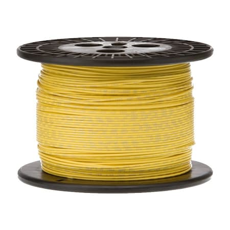 22 AWG Gauge UL3173 Stranded Hook Up Wire, 600V, 0.090in. Diameter, Yellow, 1000 Ft Length